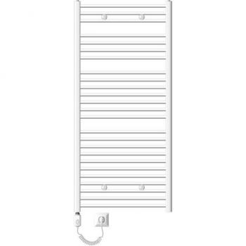 Radiador Toallero Eléctrico de Baño ECD Germany 750 x 1500 mm 900W Blanco Diseño Plano Con Conexión Lateral