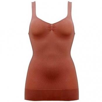 Plie 50314 Control Vest Camiseta Moldeadora Sin Costuras - Hecha En La UE Beige Claro L