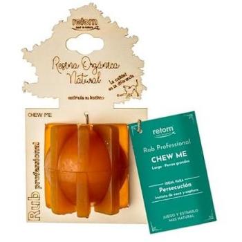 Juguete Natural Rellenable para Perros Retorn Rub Chew Me - Flotador y Mordedor de Resina Orgánica
