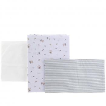 Sábana de Cuna 3 Piezas Greeny Verde - Set Completo para Cuna de 70 cm