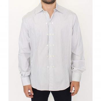 ERMANNO SCERVINO Striped Regular Fit Casual Shirt - White, Cotton, Size L
