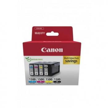 Multipack de Cartuchos de Tinta Original Canon PGI-1500 en Negro, Cian, Magenta y Amarillo (Pack 4 Unidades)