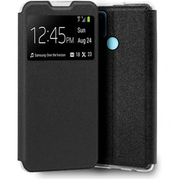 Cool Funda Flip Cover Liso Negro para Realme C21Y/C25Y