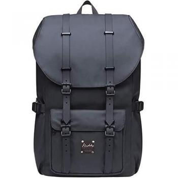 KAUKKO Mochila Tipo Casual de Hombre y Mujer para Portátil para Escuela, Viajes o Senderismo Mini tamaño Negro