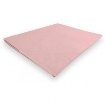 Sábana Encimera de Algodón Percal 260 x 300 cm Rosa Camille
