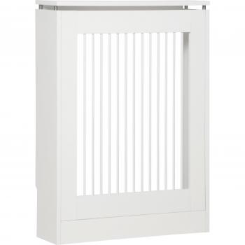 HOMCOM Cubierta de Radiador Moderno con Estante Superior 60x18x84 cm Blanco