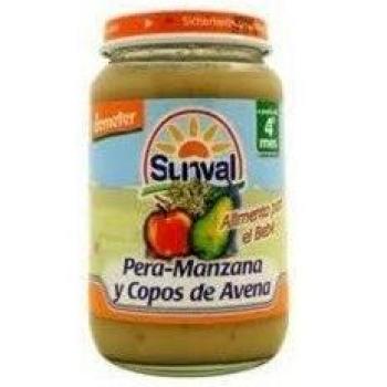 Sunval - Potito Pera Manzana y Copos de Avena Sunval 190gr 4m+