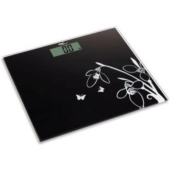 Báscula de Baño Electrónica Melchioni Flat N - Capacidad 150 kg - Display LCD - Color Negro