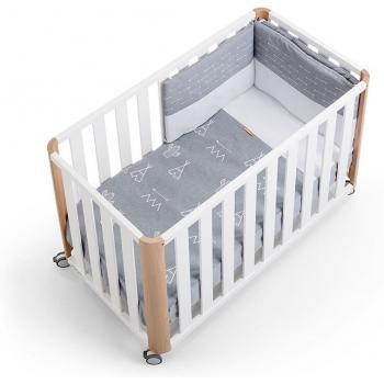 Cuna de colecho Cotinfant Doco Sleeping Tipi blanco/beige/gris.