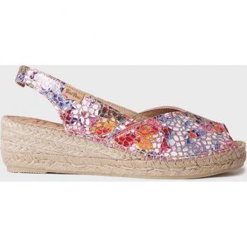 Toni Pons - Alpargatas de cuña de mujer BERNIA-PM de piel estilo peep toe