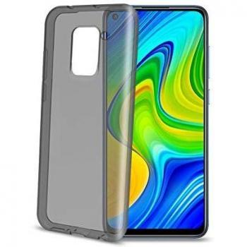 Celly Funda Negra Transparente para Xiaomi Redmi Note 9, Carcasa Protectora de Silicona Gelskin TPU Flexible Antigolpes Y Antiarañazos