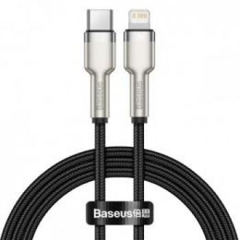 Cable USB-C a Lightning Baseus Cafule, PD, 20W, 2m Negro