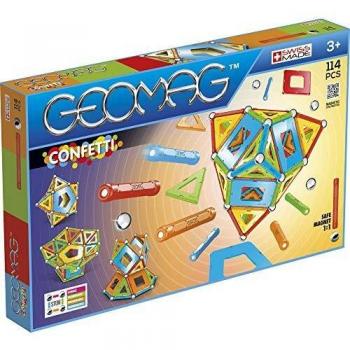 Geomag- Confetti Juego de construcción magnética, Multicolor, 114 Piezas