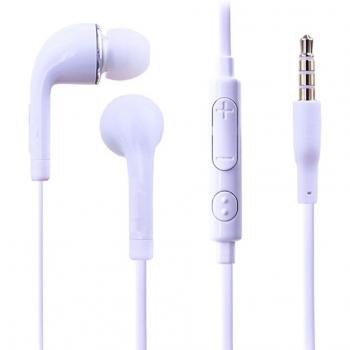 Auriculares estéreo universales con cable de 3,5mm y micrófono, silicona, para Samsung S4 y Android, color blanco y negro
