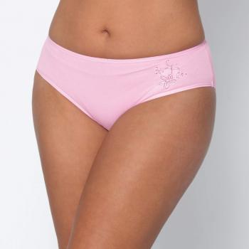 Lote 2 Bragas Flor Bordada en un costado Mujer by Vencastyle - 022292,Rosa/Negro,M