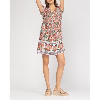 Niza Vestido corto con plisado