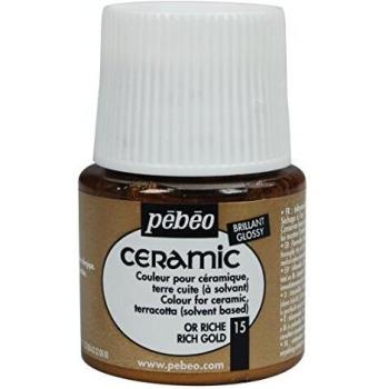 Pintura Cerámica PEBEO 45 ml - Oro Rico - Resistente al Frío