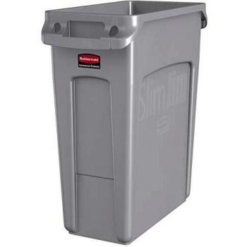 Rubbermaid commercial products 1971258 contenedor con canales de ventilacion 60 l gris