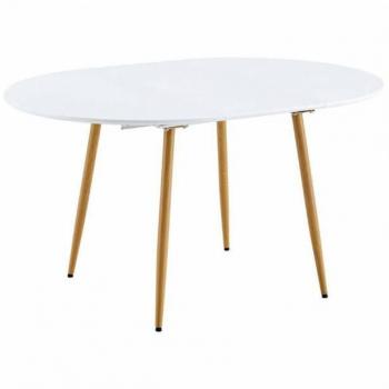 Mesa Comedor Extensible Miroytengo Artic 100/140x75 cm Blanco y Roble