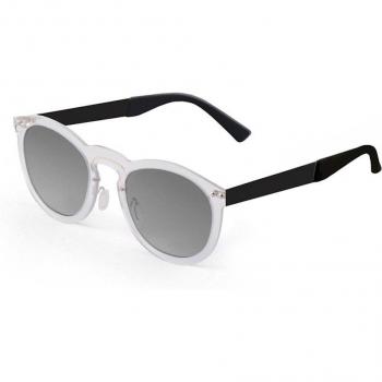 Ocean Sunglasses Gafas de sol Ibiza - Unisex, lentes blancas transparentes, montura transparente, patillas negras mate
