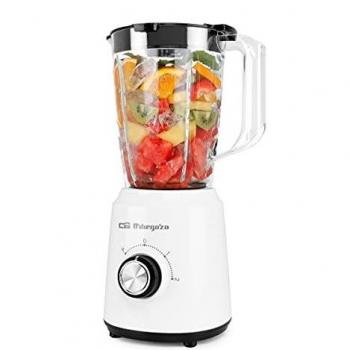 Orbegozo BV 5035 - Batidora Vaso, Capacidad 1.5 L, Cuchilla Acero Inox, 2 Velocidades, Turbo, 500 W