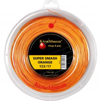 Kirschbaum Super Smash Rollo de Cuerdas, Unisex, Super Smash, Naranja, 1.23 mm