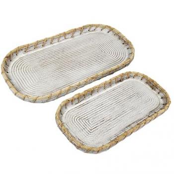 Juego de Bandejas Romimex Natural Madera 2 Piezas
