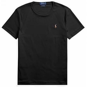 Ralph Lauren T-Shirt in Interlock Slim-FIT, Mens, Size: L. Black