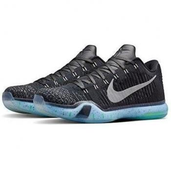 Nike Kobe X Elite Low PRM Zapatillas de baloncesto, Hombre, Negro / Plateado / Gris, 46