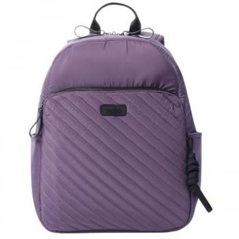 Mochila TOTTO Arlyn M para Ordenador Portátil de 15,4 Pulgadas, Color Morado, con 1 Compartimento, Bolsillo Organizador, Bolsillos para Botellas y Espaldar Acolchado