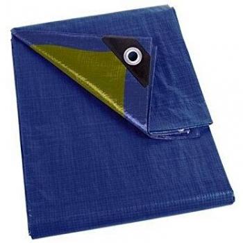 Perel 110-1012 Lona, Azul y Caqui, 10 x 12 m