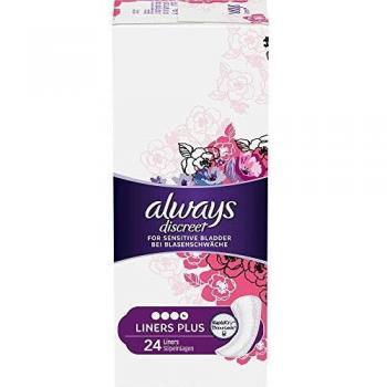 Compresas Incontinencia Always Discreet Long Plus - 24 unidades para debilidad de la vejiga