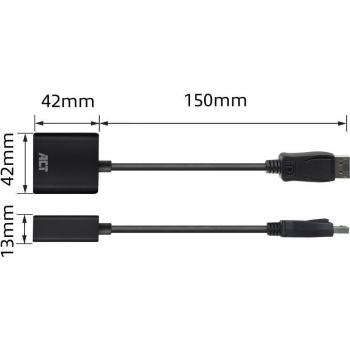ACT AC7515 adaptador de cable de vídeo 0,15 m DisplayPort VGA (D-Sub) Negro