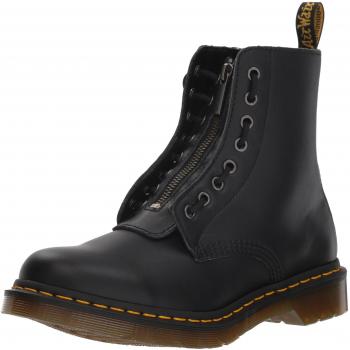 Dr. Martens 1460 Pascal Front Zip Black Leather Boots Size 38