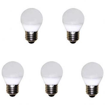 Bombilla LED esférica 5W 220-240V E27 4200K luz natural (pack de 5 unidades)