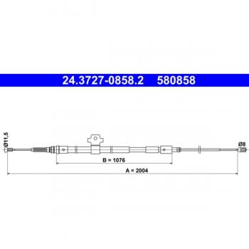 Cable de freno de mano ATE 24.3727-0858.2