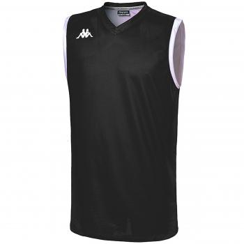 Kappa Cefalu Tank Camiseta Sin Mangas de Baloncesto, Hombre, Negro, 2XL
