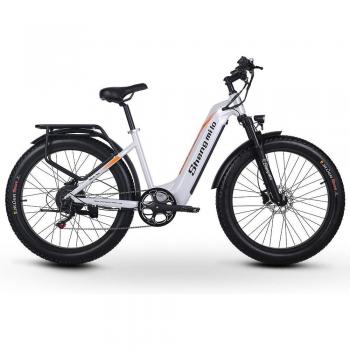 Bicicleta eléctrica Shengmilo 17,5 Ah con batería Samsung de 840 Wh, motor sin escobillas de 1000 W, Shimano de 7 velocidades, neumáticos gruesos de 26 x 3 y