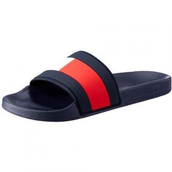 Tommy Hilfiger Hombre Esenciales Deslizadores de la Piscina de la Bandera, Azul, 40 EU