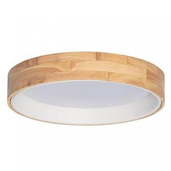 Plafón LED 20W Circular de Madera Ø470 mm con Temperatura de Color Seleccionable (Cálido-Neutro-Frío) Dari