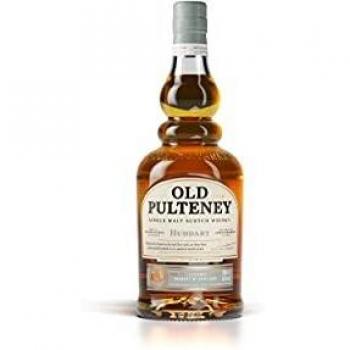 Whisky Single Malt Old Pulteney Huddart 70 cl, Escocia, 43% ABV, envejecido en barricas de roble y barricas de whisky ahumado, notas de frutas secas y espec