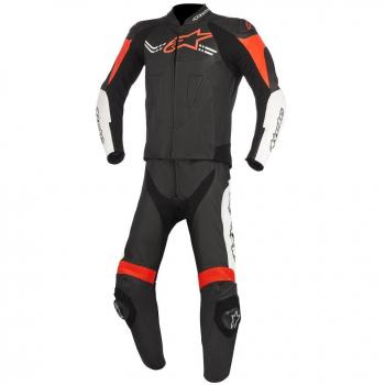 Alpinestars Mono Cuero De Dos Piezas Para Moto Challenger V2 Negro-Blanco-Rojo-F