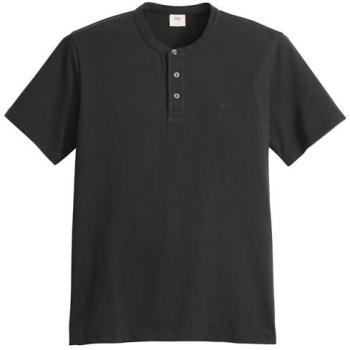 Camiseta Henley de Hombre Levi's Negra XL - Casual de Algodón, Manga Corta