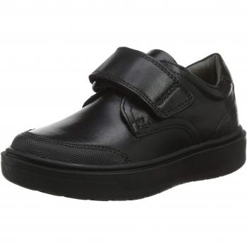 Geox Boys' Riddock Leather Sneakers - Black, Size UK 6.5 / EU 40