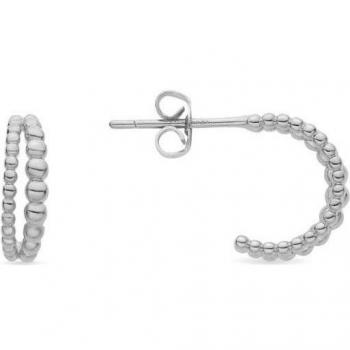 Pendientes Luxenter Africa Basic de metal bañado en rodio