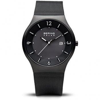 BERING Men's Analogue Solar Powered Watch with Stainless Steel Strap 14440-222