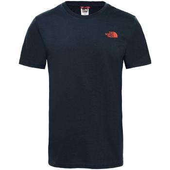 The North Face Simple Dome Camiseta de Manga Corta, Hombre, Urban Navy/Fiery Red, L