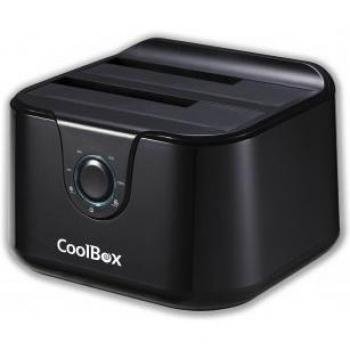 Coolbox Coolbox - Base duplicadora Discos de 3.5 - 2.5, Color Negro
