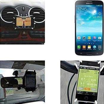 soporte para coche y para mesa etc. para Samsung Galaxy Mega 6.3, negro araña. montaje de la salida aire, espejo retrovisor, bicicletas, etc. Trípode - K-S-Trade