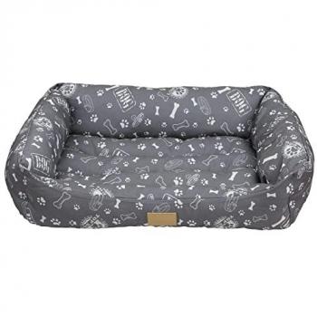 Cama para Perros de Poliester con Interior con Comodas Fibras de Algodon (80 x 60 cm)